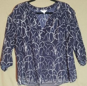 Elephant shirt.  Crown & Ivy.  Size: 2X